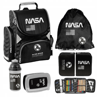 PASO NASA ŠKOLSKÝ SET, ŠKOLSKÉ VRECKO, Peračník, fľaša na vodu, ČIERNA